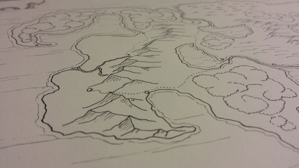 Random Map #3 (detail) | INKtober 2014 | Pen on paper | 11" x 8.5"