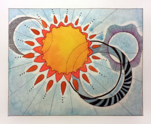 Untitled #02 (2014) | Watercolor and pen on paper, 7.5" x 9" | Available Untitled #02 (2014)