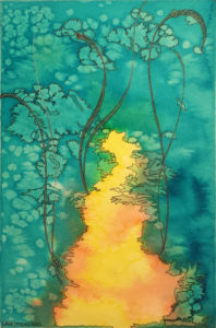 Catching Fire (2015) | Watercolor, ink, and pen on paper, 6" x 9" | Private Collection Catching Fire (2015)
