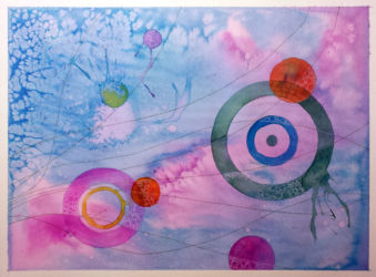 Untitled #08 (2015) | Watercolor and white ink on paper, 9" x 12" | Available Untitled #08 (2015)