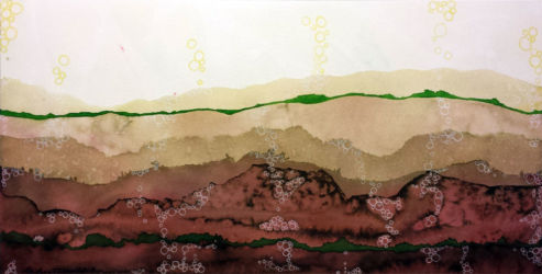 Coming Into (2015) | Watercolor and ink on paper, 11" x 5.5" | Available Coming Into (2015)
