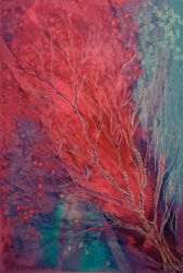 The Burning Tree (2015) | Watercolor and gel pen on paper, 4" x 6" | Available The Burning Tree