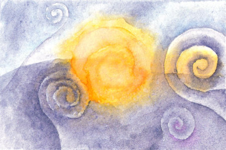 Midnight Sun (2015) | Watercolor on paper, 4" x 6" | Available Midnight Sun (2015)