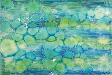 Flow 02 (2015) | Watercolor and white ink on paper, 4" x 6" | Available Flow 02 (2015)