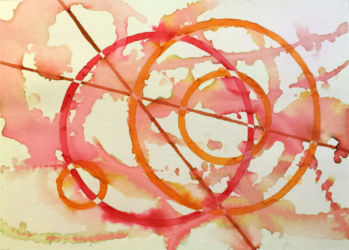 Confetti (2016) | Watercolor on paper, 5" x 7" | Available Confetti (2016)