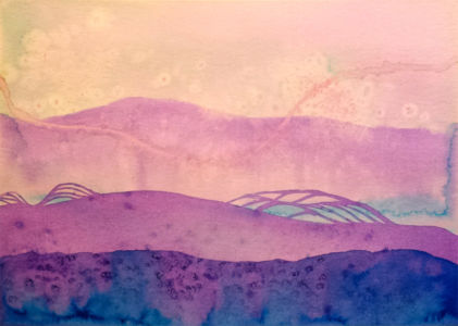 Untitled - Day 7 (2016) | Watercolor on paper, 4.5" x 8" | Available Untitled - Day 7 (2016)