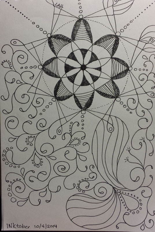 Random Doodles | INKtober 2014 | Pen on paper | 6" x 8"