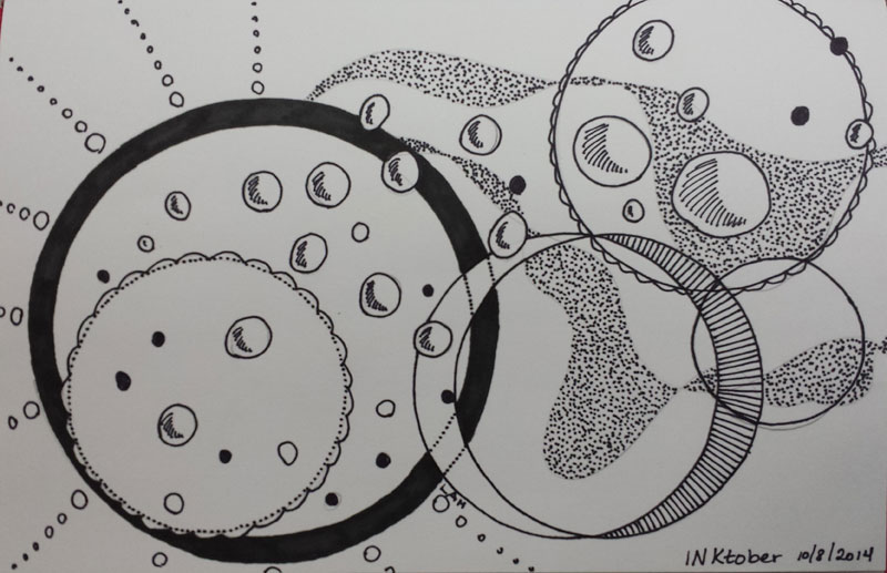 Flow | INKtober 2014 | Pen on paper, 6" x 8"