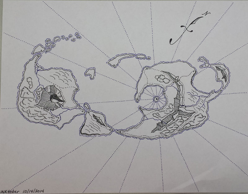 Map #1 | INKtober 2014 | Pen on paper, 8.5" x 11"