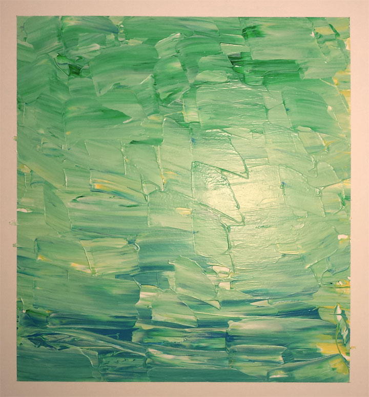 Green | Acrylic on illustration board | 9" x 10" | January 30-in-30 Challenge