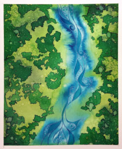 Fox River (2015) | Watercolor and ink on paper, 7.5" x 9" | Available Fox River (2015)