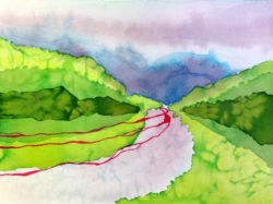 Ethereal Lights (2015) | Watercolor on paper, 8" x 6" | Available Ethereal Lights (2015)