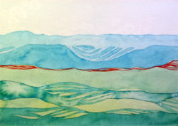 Tidal (2016) | Watercolor on paper, 5" x 7" | Available Tidal (2016)