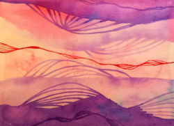 The Shores of Desire (2016) | Watercolor on paper, 4.5" x 8" | Available The Shores of Desire (2016)