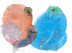 Jellyfish Daydreams (2017) | Watercolor and ink on paper, 9" x 12" | Available Jellyfish Daydreams (2017)