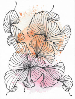 Untitled (Postcard Swap) | Watercolor and ink on paper | 2018 Untitled (Postcard Swap)