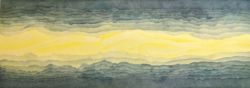 The Shores of Night | Watercolor on paper | 6" x 17" | 2021