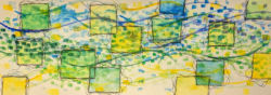 Disassociation (2022-10) | Watercolor and black ink on paper | 15 in x 5.5 in | 2023
