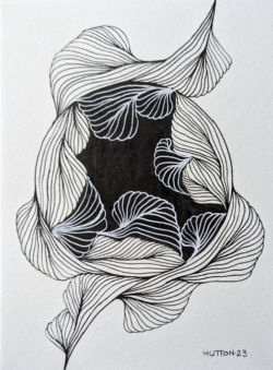 Untitled (2023-14) | Black and white marker on watercolor paper | 5.5 in x 7.5 in | 2023 Untitled (2023-14) | Black and white marker on watercolor paper | 5.5 in x 7.5 in | 2023
